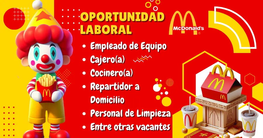 Gran Oferta Laboral en Mcdonald’s